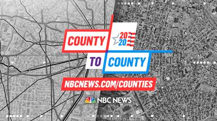 NBC News PR (@NBCNewsPR) on Twitter photo 2020-10-28 17:10:45 .@NBCNews #CountytoCounty Project one year later: ✅ Combined 549+ days reporting in 5 key bellwether counties across the U.S. ✅ 216+ segments on @NBCNews, @MSNBC & @NBCNewsNow ✅ Conducted 400+ interviews with voters ➡️ nbcnews.to/3ozAMsG .@NBCNews #CountytoCounty Project one year later: ✅ Combined 549+ days reporting in 5 key bellwether counties across the U.S. ✅ 216+ segments on @NBCNews, @MSNBC & @NBCNewsNow ✅ Conducted 400+ interviews with voters ➡️ nbcnews.to/3ozAMsG