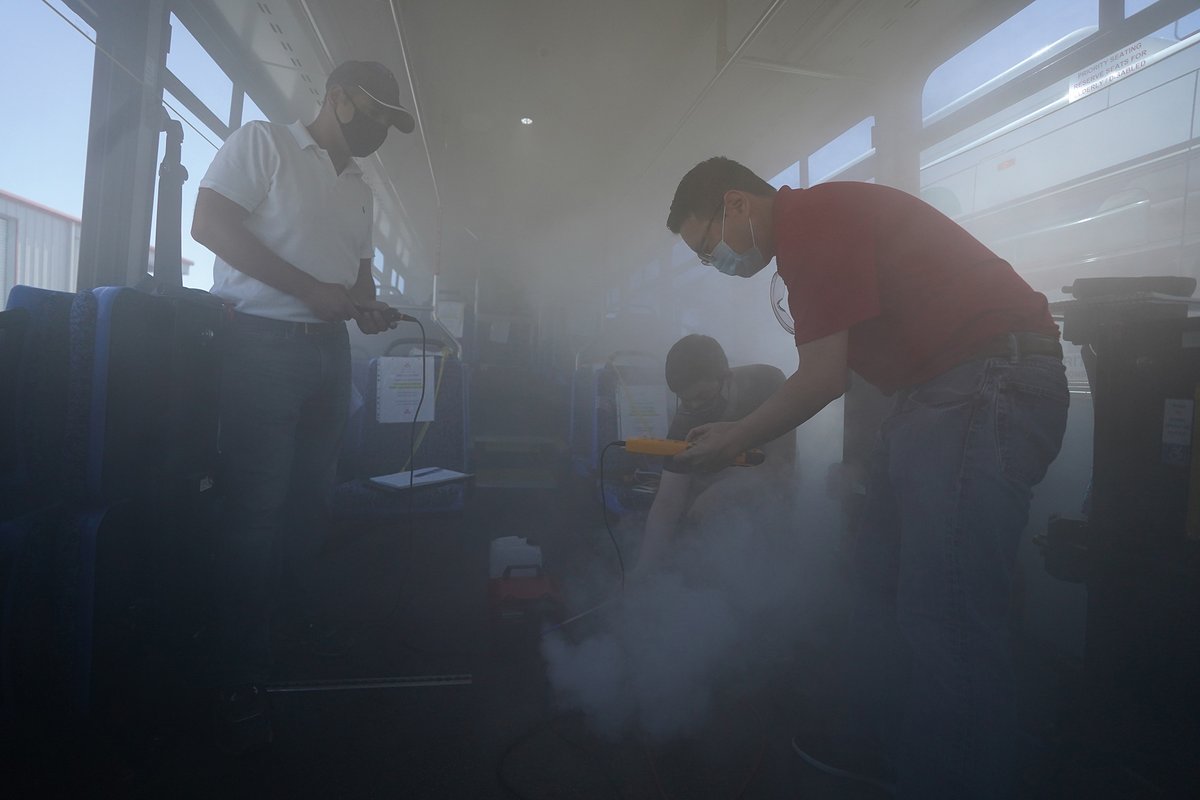 A team of researchers and industry professionals led by <a href="/fstranspinst/">Fresno State Transportation Institute</a> has found ways to reduce the spread of airborne viruses, such as COVID-19, on public transportation.

Read more about their findings: bit.ly/3jBuXHH