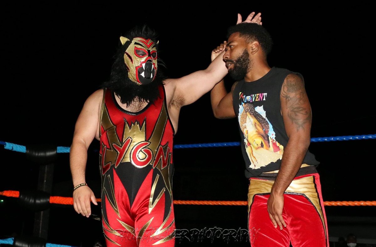 RingmasterMidas's tweet photo. This is Forever; We win together, lose together, kick ass together and take ass beatings together. The Circus is Forever! The Mane Event Forever Roaring Onward!!! #tagteam #passion #themaneevent #bestfriends #circus #ringleader #midasblack #blazin #jaylyon #lion #greatestshow https://t.co/haZN85nGr9