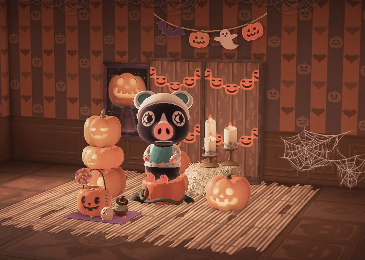 AureliaCyra's tweet photo. Agnes costume ;3 She got so overwhelmed by all the costume choices so she did a classic mouse outfit I guess ✨🌸 #acnhagnes #ACNHvillager #AnimalCrossingNewHorizons #ACNHHalloween https://t.co/pLIaYDwlXl