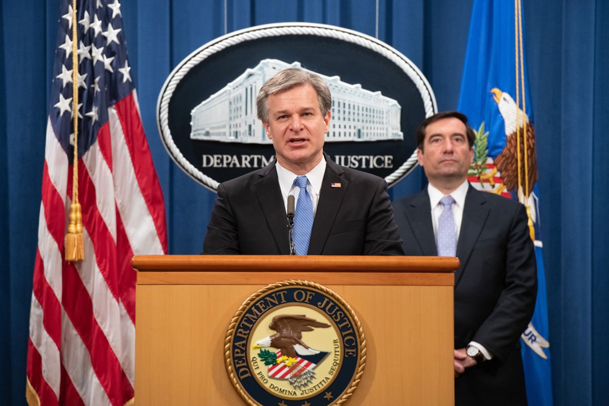 During a virtual press conference, Director Wray reaffirmed the FBI’s commitment to holding the Chinese Communist Party accountable when it violates our criminal laws.  http://ow.ly/BHm830rhnXp 