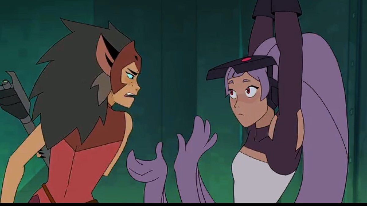 Season 111: Tried to interrogate Entrapta once by playing "bad cop" but desperately failed in doing so12: Is happy to see her teammates happy