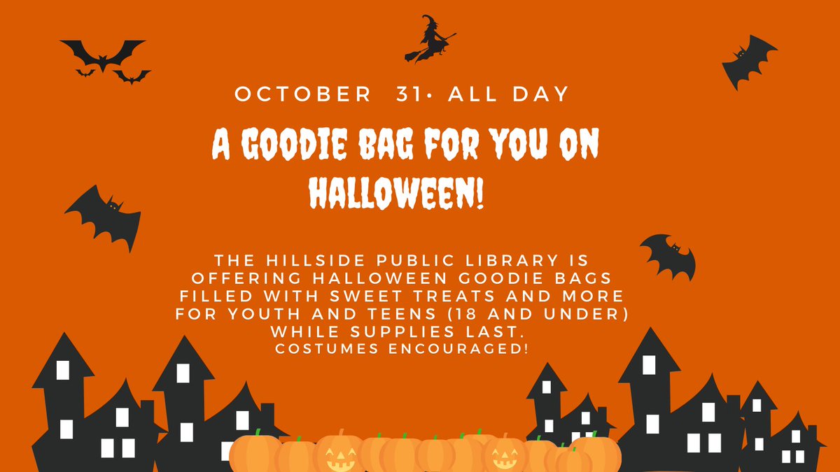 HillsidePublic's tweet photo. Just a reminder that all visitors to the library must wear a face mask. #Halloween2020 https://t.co/k6DEGZJX43