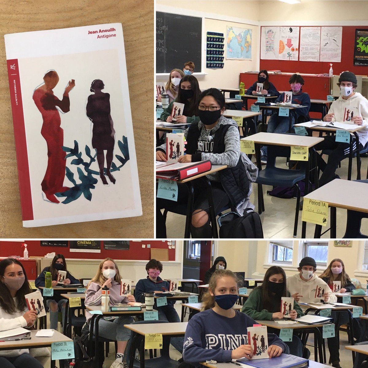 GlebeCIprofsFLS's tweet photo. Antigone #2020 🏛 pour souligner la Journée nationale des bibliothèques scolaires 📖 🎭 #CSLD2020 @CdnSchoolLibrar @GlebeCI @GlebeRinc https://t.co/s6K5TrYHm9