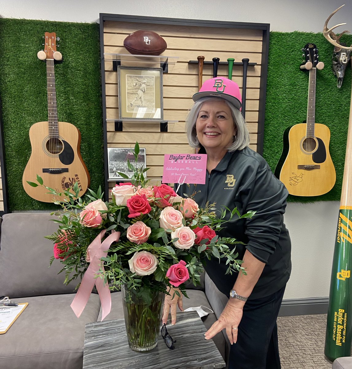 Celebrating a milestone today.  Miss Maggy has now been cancer free for 30 years. We love you Miss Maggy. #SicCancer #30Years30PinkRoses