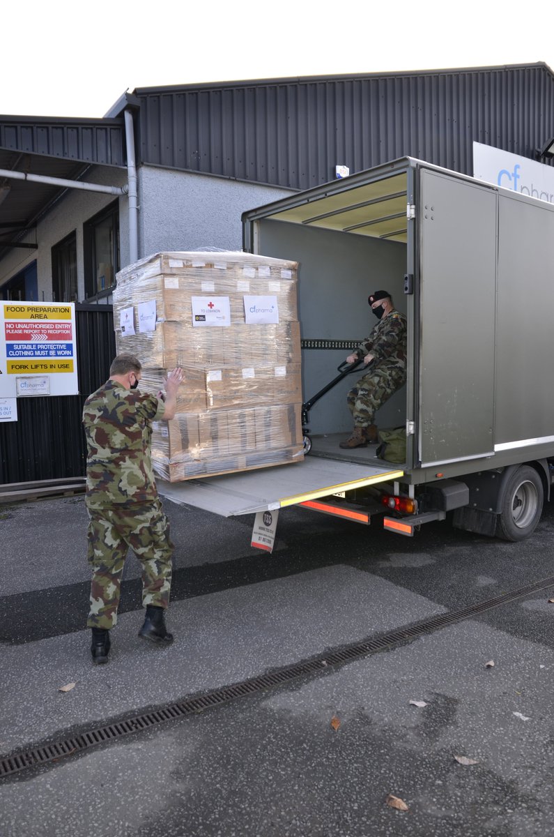 CfPharmaGroup's tweet photo. Delighted to support Kilkenny Rotary Aid to Lebanon appeal in partnership with the Irish Defense Forces 117th UN Battalion with CleanRite alcohol free sanitiser. Wishing them all a safe deployment.  #AidtoLebanon 
#cleanrite #alcoholfree #skinsanitisation #surfacesanitisation https://t.co/S6LCL0J0rE