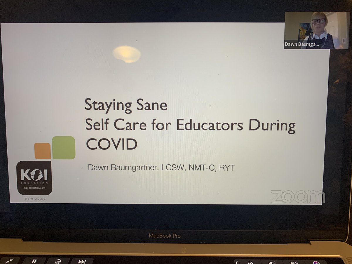 KoiEducation's tweet photo. #betc2020 looking forward to Dawn’s session @BETConf. We need to protect our wellness so we can take care of others. https://t.co/Jg7wWWhPzx