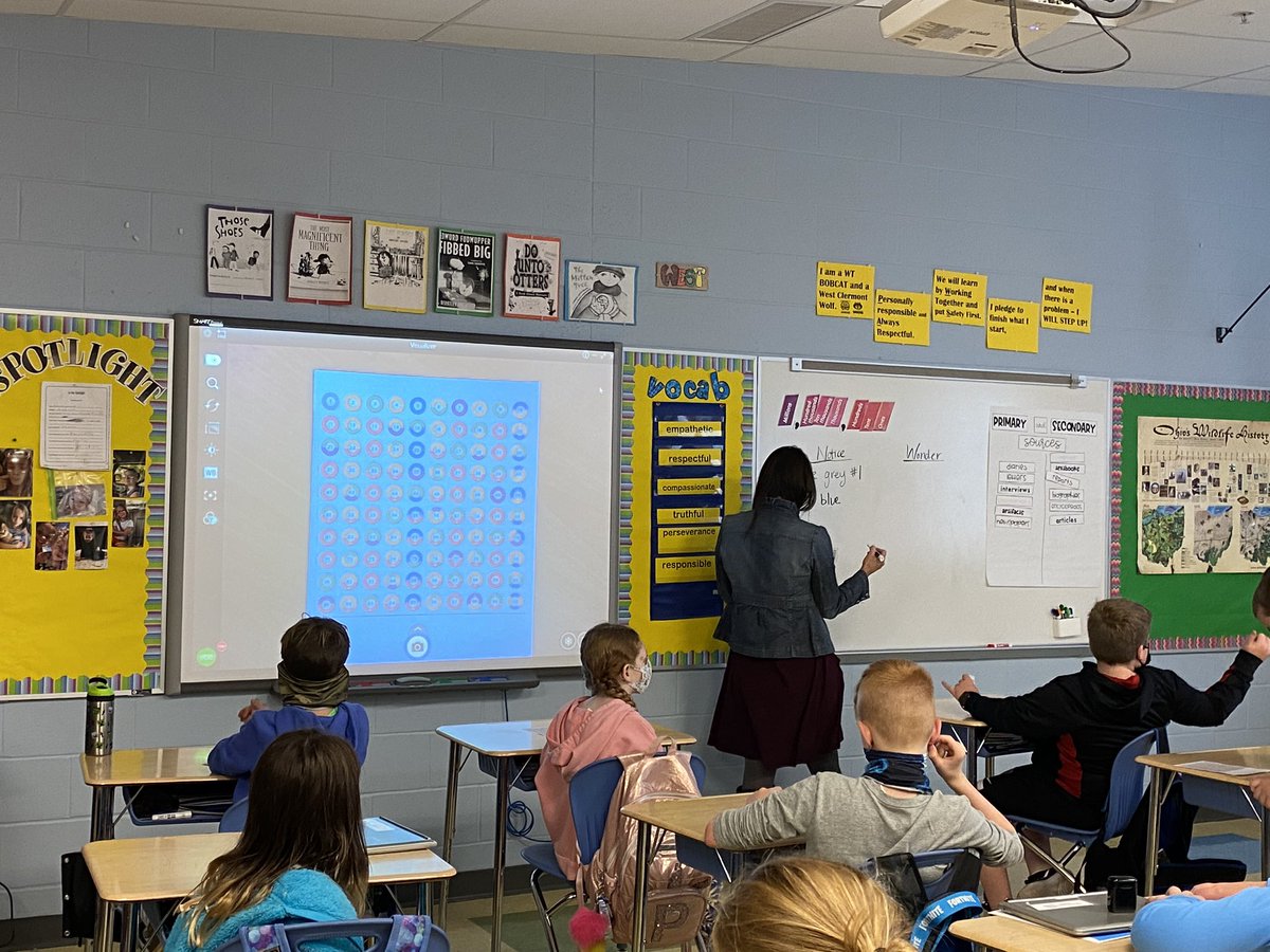 mrsryba4's tweet photo. Shout out to our math coach @ErinMilligan5 for introducing my classes to Stand and Talks today. It was a big hit and we had a lot of math to talk about! @WTBobcats #standandtalk #mathcoach https://t.co/eVHWRU94zE