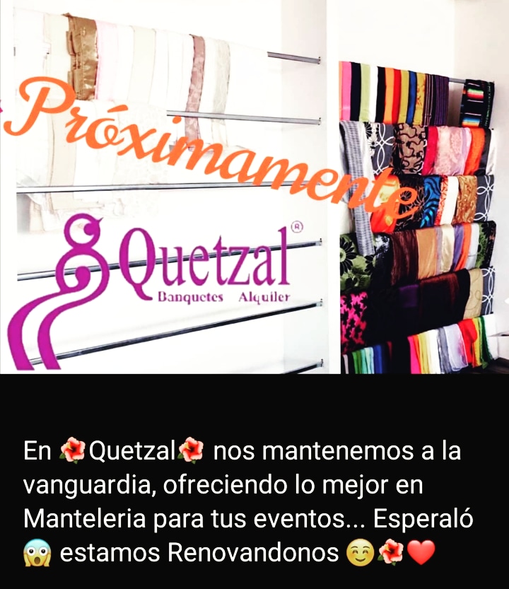 Esperalo sorpresas, descuentos y promociones.... Solo en Quetzal🌺🌺🏵️