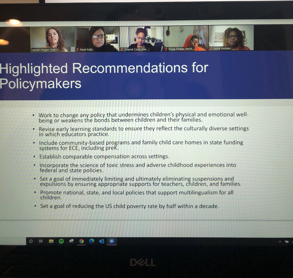 MandySorge's tweet photo. A wonderful conversation on Leading with Equity for state leaders at our NAECS-SDE Roundtable today! Thank you @llhogan7 of @NAEYC, @cook_shayna of @BainumFdn, @TheAnnieHolmes of @CCSSO, and @ddhalac22 of @mdoenews! #Lead4ECE https://t.co/8hQXIAbIZC