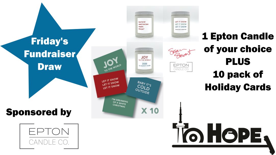 TOhopecurling's tweet photo. This week’s 💰Fundraising Friday💰 prize comes courtesy of @epton_candle_co and will LIGHTEN things up this holiday season! All ballots to-date and new fundraising done this week are entered into the draw. Don’t miss out on this chance to win candles and cards that say it all! https://t.co/gJrubnXghy