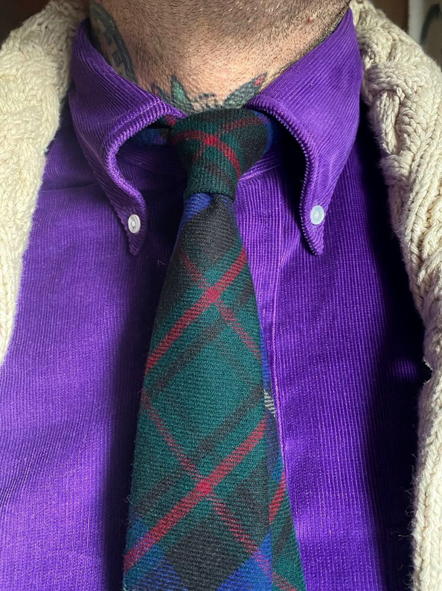 SGordonStyle's tweet photo. 'Speak-easy' #styleinspiration by @1lrg wearing our Allen wool limited edition tie. 
👀👔 - https://t.co/6LzNNW6eJw
📝 Note the purple shirt and tartan combination 😍🔥🔥🔥
📸 - @helen_smiles1
#wool #woolties #shaungordonties #ties #necktiestyle #neckties #Mensstyle #Menswear https://t.co/QowRJXc2LX