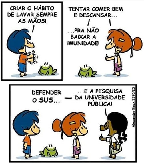 BlogsUnicamp's tweet photo. Não é dia de #tbt mas é bom lembrar... Afinal a pandemia NÃO acabou!
Arte: Armandinho https://t.co/r2u8uJVjdr
