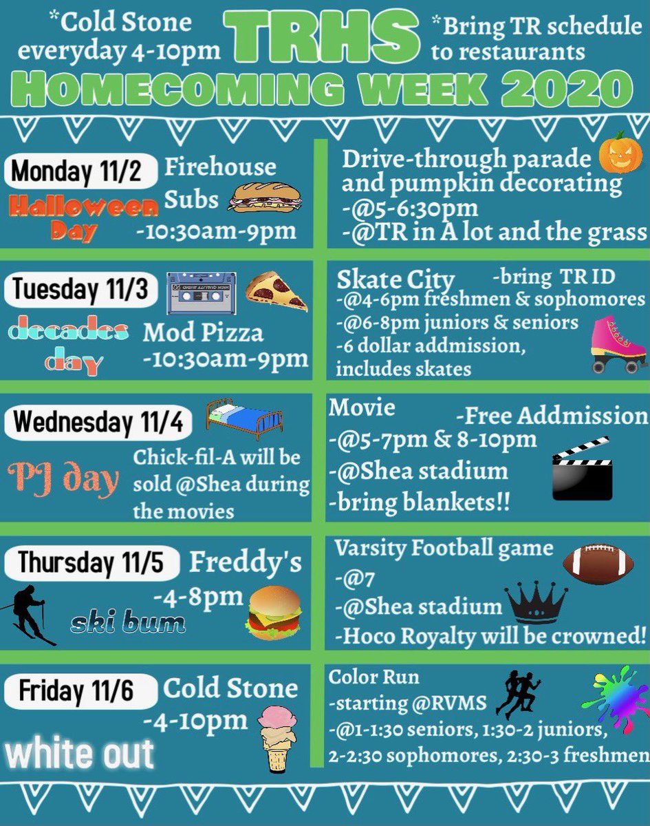 Attention Grizzlies! Hoco week is 1 week away and we have all new events! Get exited #hoco2020