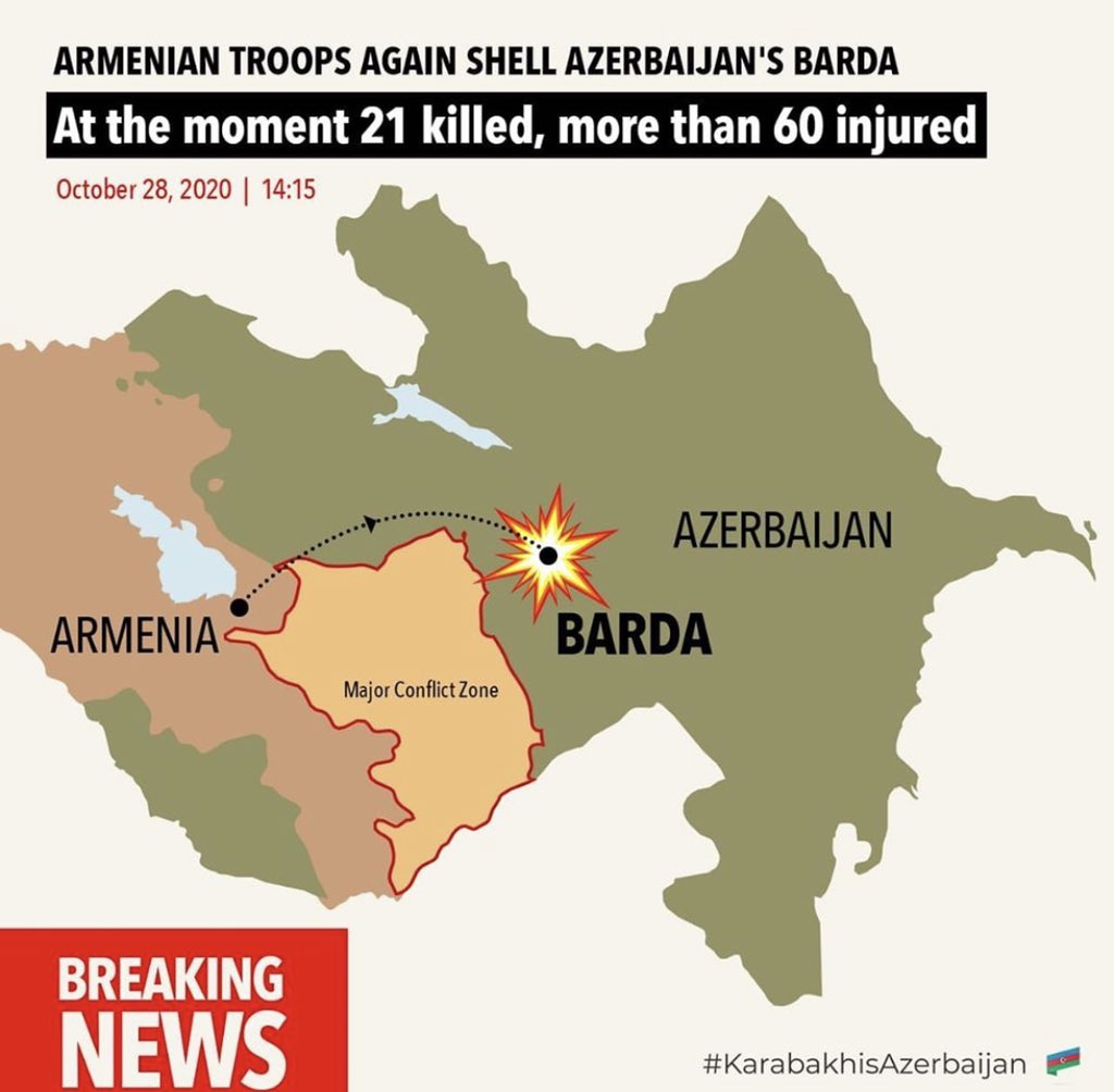 shelaleibrahim's tweet photo. All hearts are beating in #BardaCity now!Justice for 8years-old #Aysun, for 1year-old #Madina, for 15years-old #Nigar, for 13 years-old #Arthur and for all victims of #armenianterrorism!We do call all world media as @cnn , @bbc,@reuters,@nytimes to light up #armeniandirtygames !! https://t.co/vHnuNJEWQP