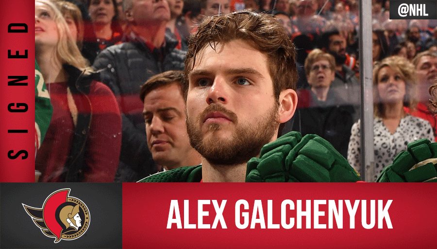 NHL's tweet photo. The @Senators pick up another piece, signing Alex Galchenyuk (@AGally94) to a one-year deal! #NHLFreeAgency 

@NHLdotcom has more ➡️ https://t.co/lLSwDMNAIS https://t.co/jV9QdClCP7