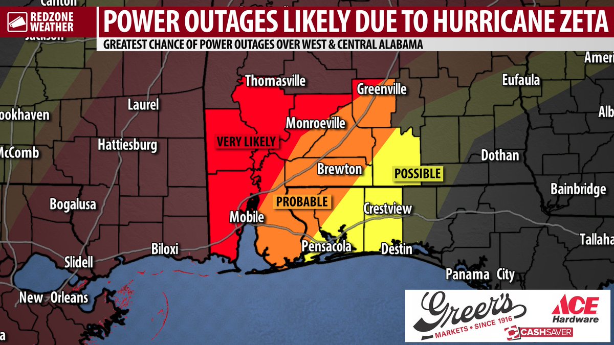 Spinks Megginson On Twitter Very Concerned About The Potential For Power Outages Overnight Due To Hurricane Zeta Midday Detailed Update Here Https T Co Mqwys0fw65 Https T Co Usehztie5q