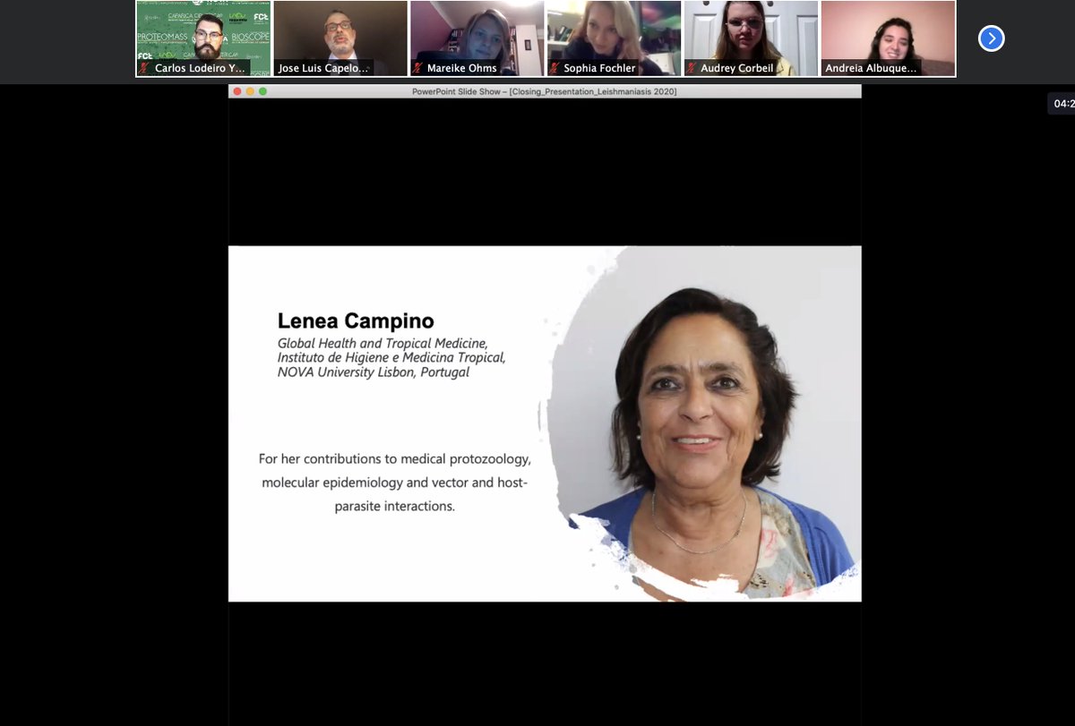ProteomassS's tweet photo. 2nd International Caparica Conference on Leishmaniasis - 2020 Online. Last-day Leishmaniasis -2020 - PROTEOMASS Scientific Career Awards to Prof. Lenea Campino (Portugal) and Prof. Jeremy Mottram (UK) https://t.co/nlg5rtz1Rf