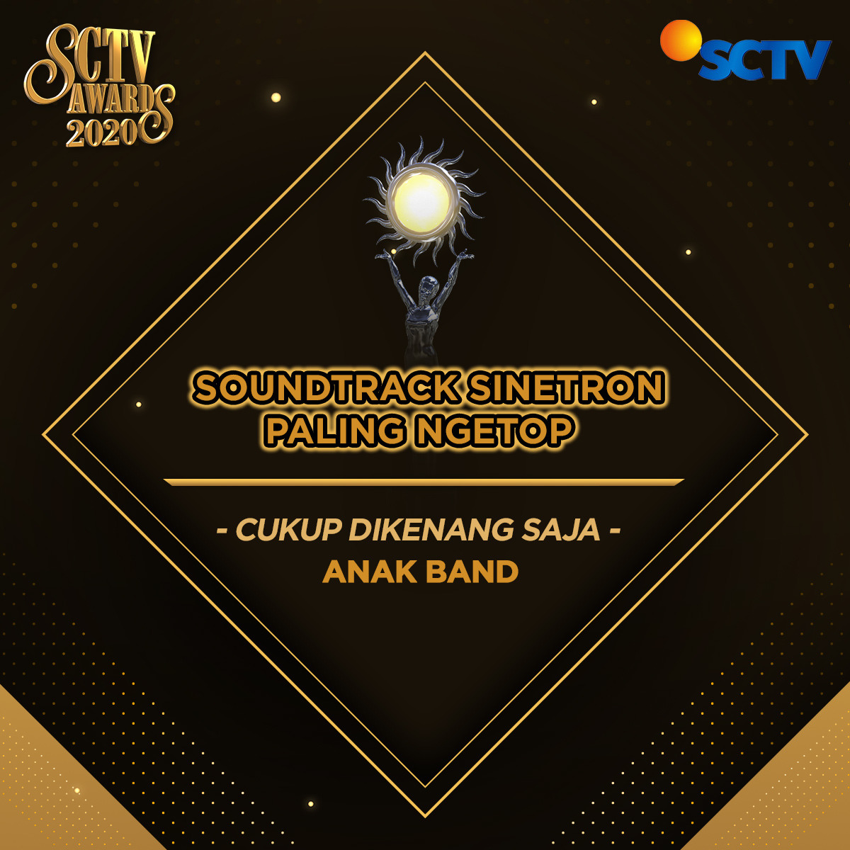 SCTV's tweet photo. Like tweet ini dukung Cukup Dikenang Saja - Anak Band agar bisa memenangkan Kategori Soundtrack Sinetron Paling Ngetop!
Cek mekanisme selengkapnya, ya!

#VoteSA2020 #SA6 #SCTVSpesial #SA2020OST3 https://t.co/jjJOmc4NUe