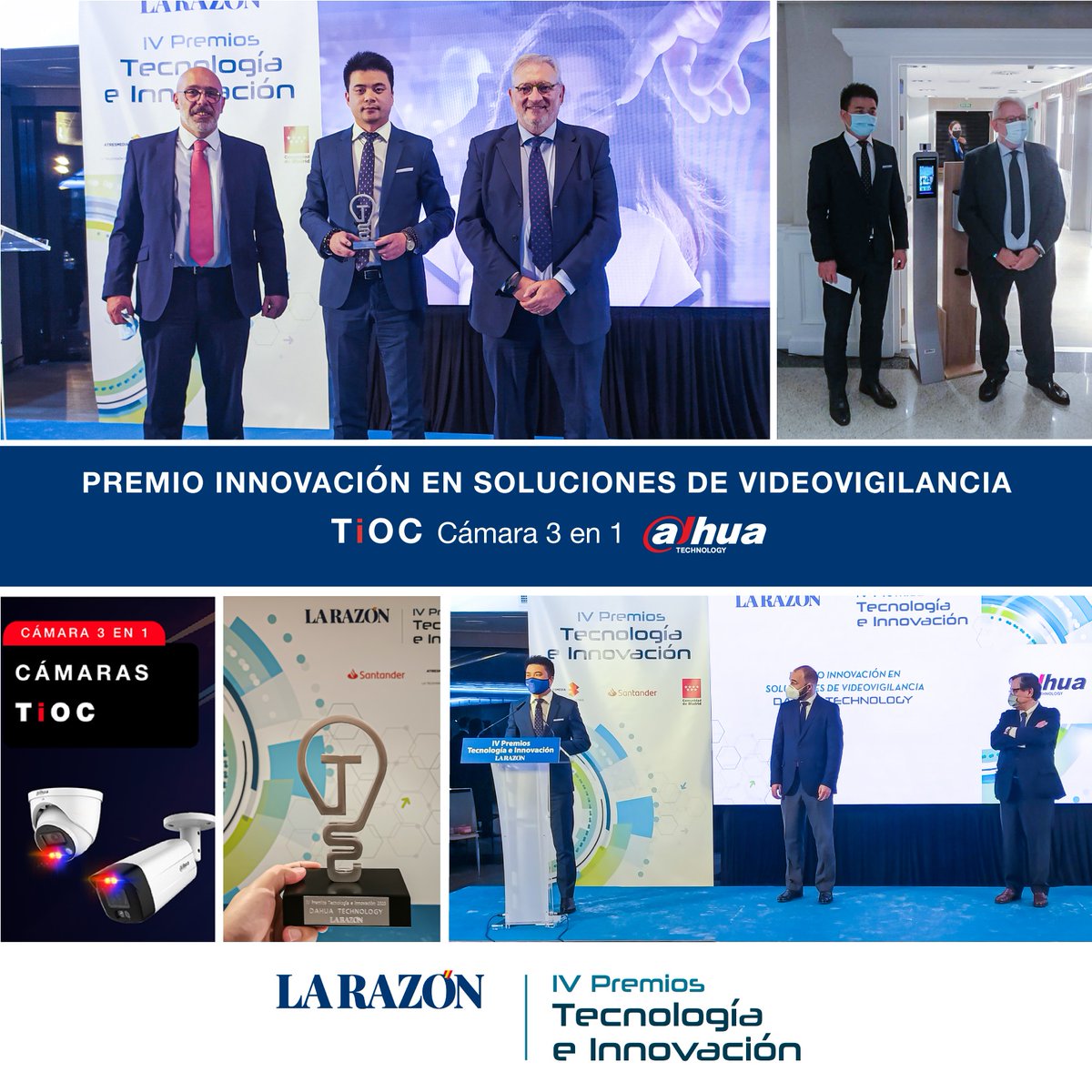 AvantVideoTech's tweet image. 🏆Queremos dar la enhorabuena a #DahuaTechnology que recibió ayer este reconocimiento desde el Periódico La Razón. 

📣Premio a la “Innovación en Soluciones de videovigilancia: TiOC, cámara 3 en 1" en su IV Edición de los Premios Tecnología e Innovación 2020.