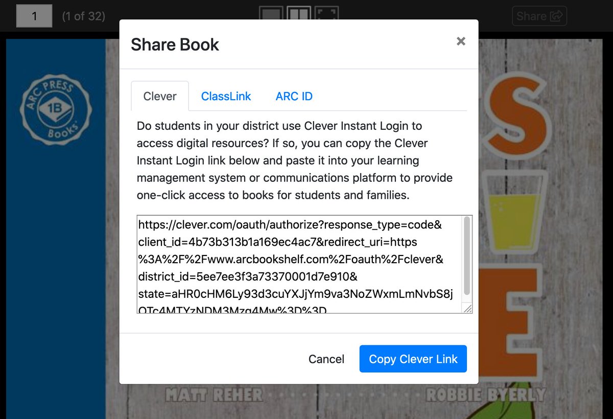 AmericanReading's tweet photo. 🚨 @schoolpace Connect Update! 🚨

Ts, you can now share a specific text w/ Ss or other Ts in ARC Bookshelf! 

On the website, once you select a book, there is now a “share” button at the top of the window. This generates a link that can be shared in your preferred platform. https://t.co/23XVYkIecX