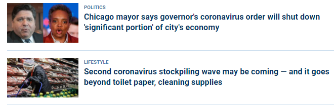 Today's front page on  @FoxNews has a ton of articles about the election, Hunter Biden, and about Big Tech (with a connection to Hunter Biden). If you scroll way down, you find two articles related to coronavirus. Both are there to scare you about things unrelated to health.