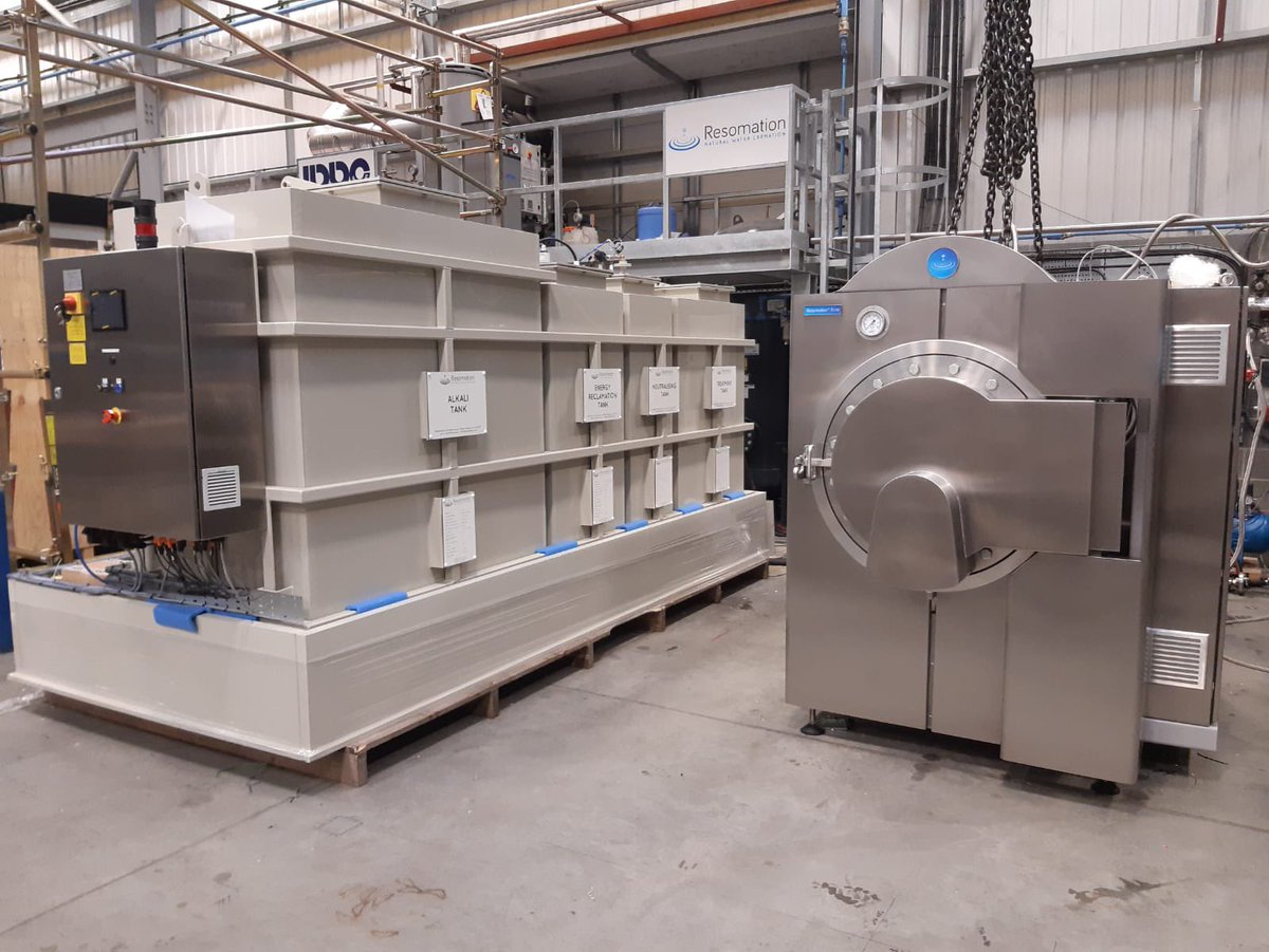 watercremation's tweet photo. Duplex prepared system ready for factory testing. #watercremation #resomation #waternotfire #testing  #engineering https://t.co/vYI4lg4vmt