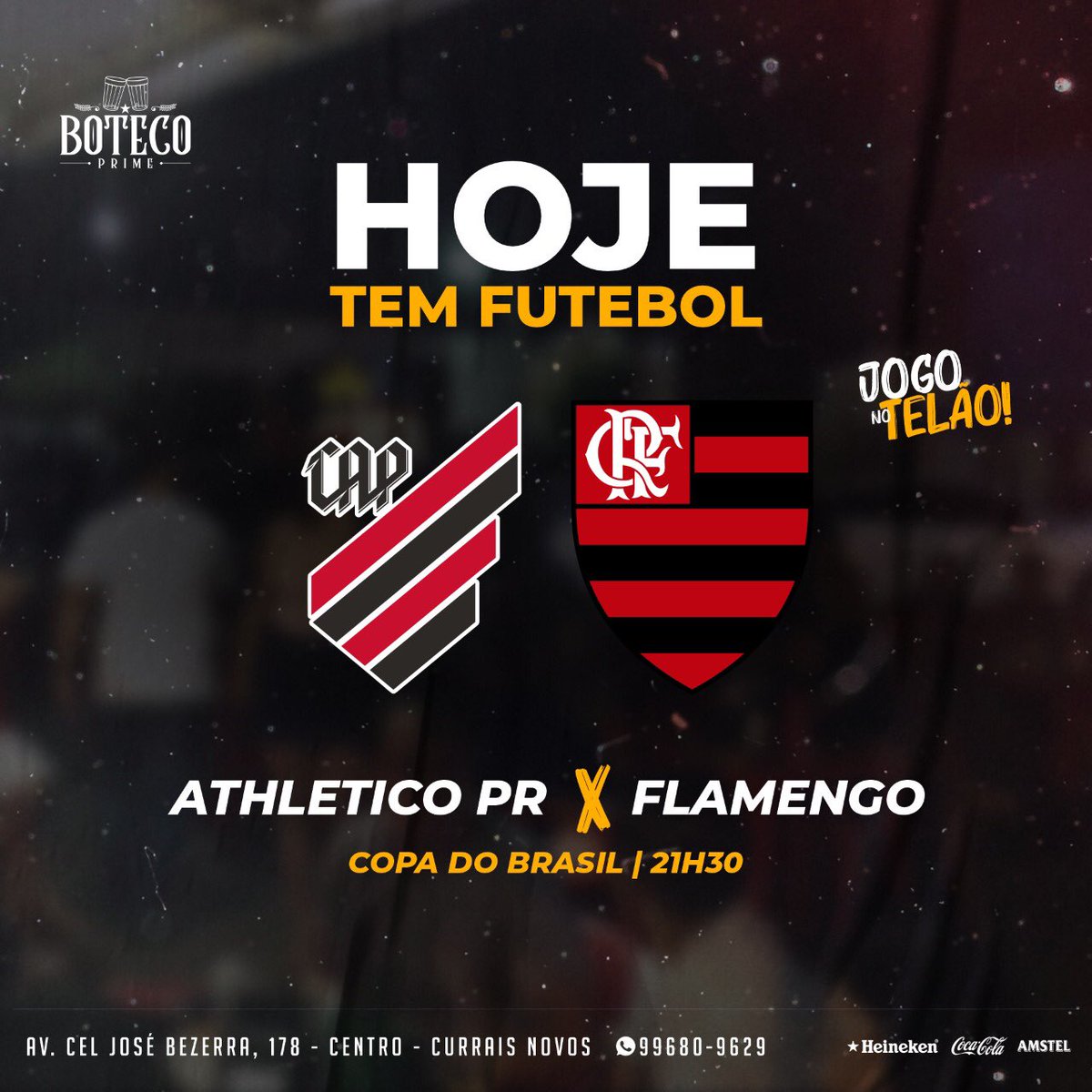 BotecoPrime's tweet image. COPA DO BRASIL É AQUI!
Venha torcer pro seu time acompanhado de uma bela cerveja gelada e dos melhores petiscos da cidade. 🍻🍤🍢
.
COPA DO BRASIL🇧🇷
@athleticoparanaense x @flamengo
⏰ 21h30
🏟 Arena da Baixada
.
📍Av. Cel José Bezerra, 178 | Centro.
