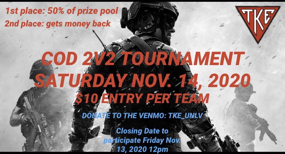 TKE is holding a COD tournament! Message us if you’re interested!