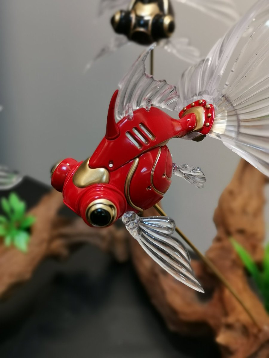 Imagine_lion_'s tweet photo. Goldfish, the completion rate has reached 85% ~ I have always imagined goldfish can swim freely in the air. https://t.co/46ZALMEN2B