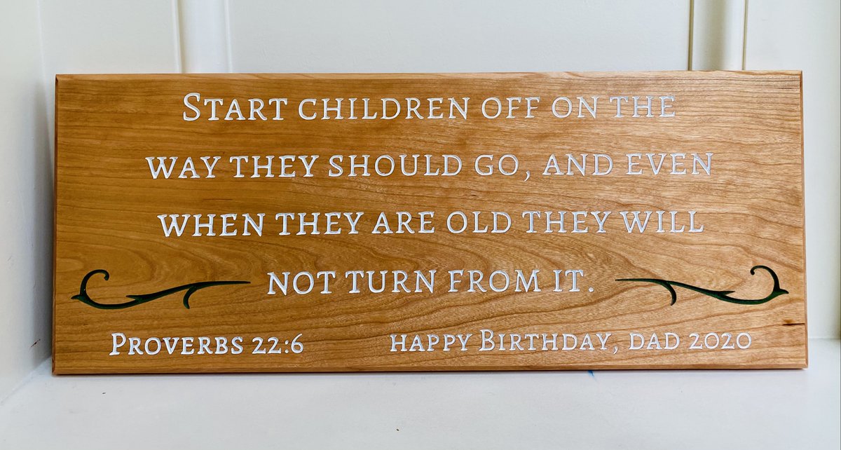 Faith gift idea. This is made using cherry wood.
PM me to discuss a specific verse, quote and design or to get a quote.
