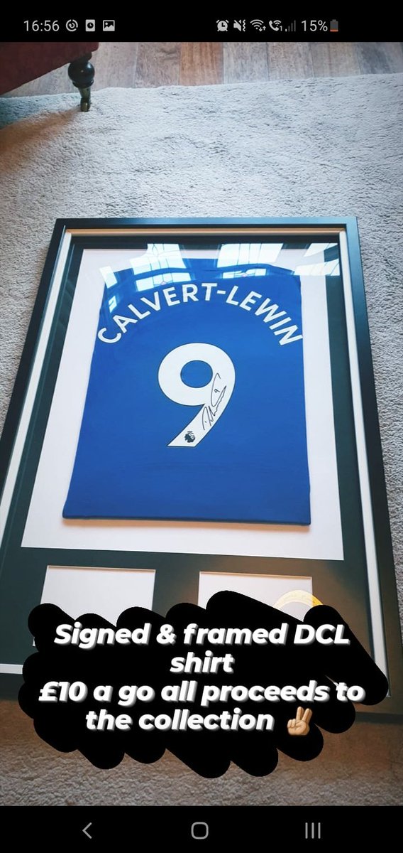 HarryBilby's tweet photo. Raffling off a genuine signed &amp; framed 2020 Calvert-Lewin shirt to raise money for less fortunate kids this Christmas 👕🔵

£10 per entry. All proceeds going towards buying Christmas prezzies, school uniforms &amp; foodbanks🎄🎅🏼 

Message me for details on how to enter

Please RT🔄 https://t.co/vopPeSn4zX