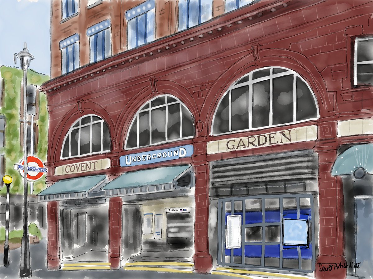 Today's pic is of Covent Garden tube station.  Grade-II listed, one of many designed by architect Leslie Green. Leslie Green died of TB in 1908. He was 33. @TfL #Londonunderground #tubestations #artsandcrafts #coventgarden #London