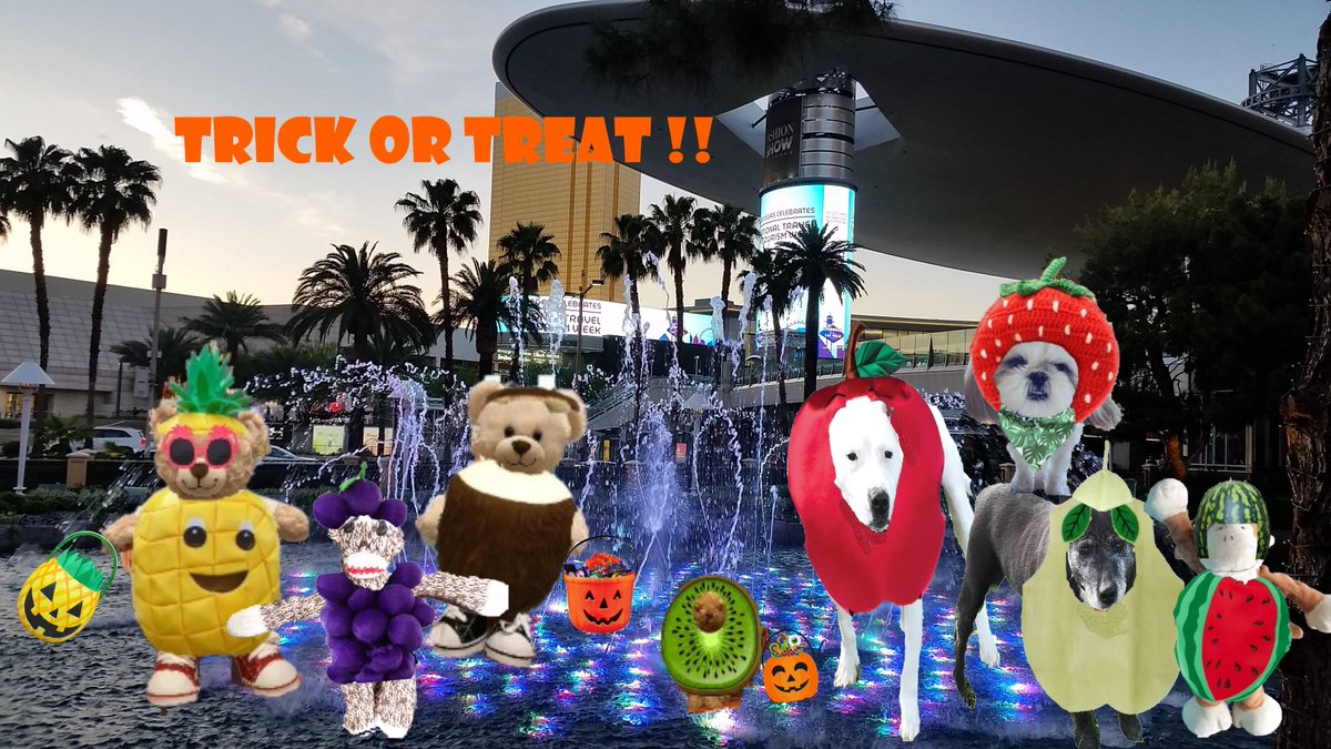 TravelMonk2's tweet image. *repeats cheer*📣

dear bentz's mom,
check out this tweet!
we want to know if bentz
can trick or treat!

gooooo...trick or treat with pals in vegas!!!

#tropicalfruitgang
#cheerteam
#surprisecheer
#trickortreatcheer