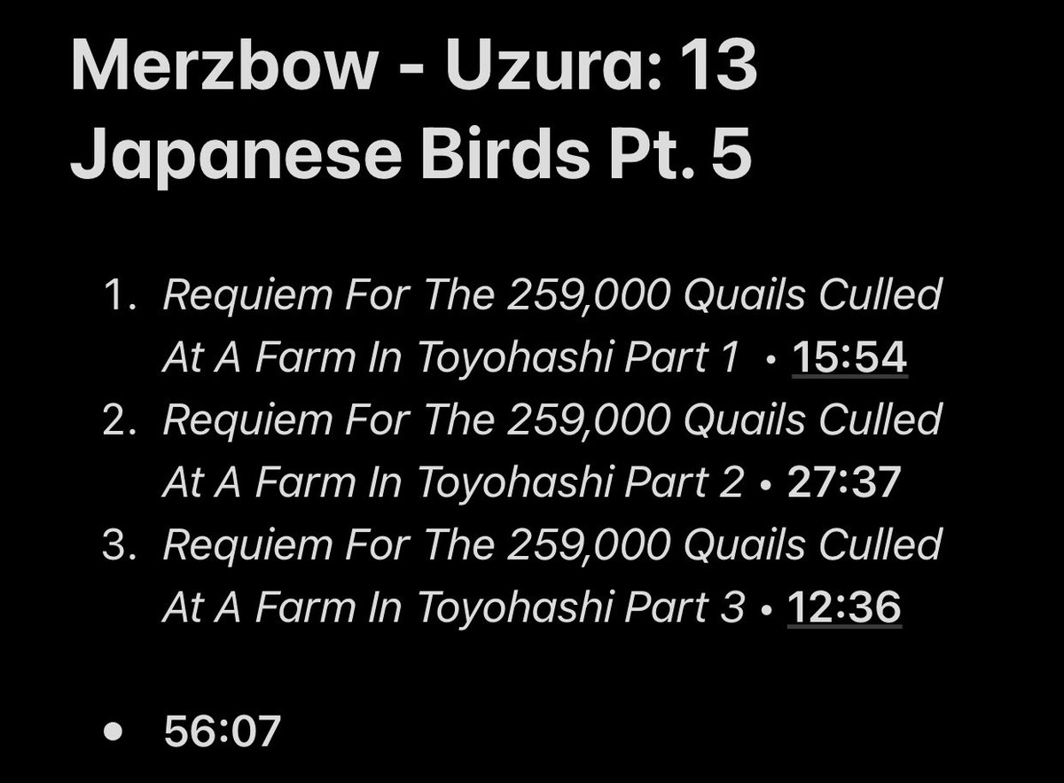 66/108: Uzura: 13 Japanese Birds Pt. 5The start is pretty unoriginal but the end is weird as fuck lmao it sounds so funny.