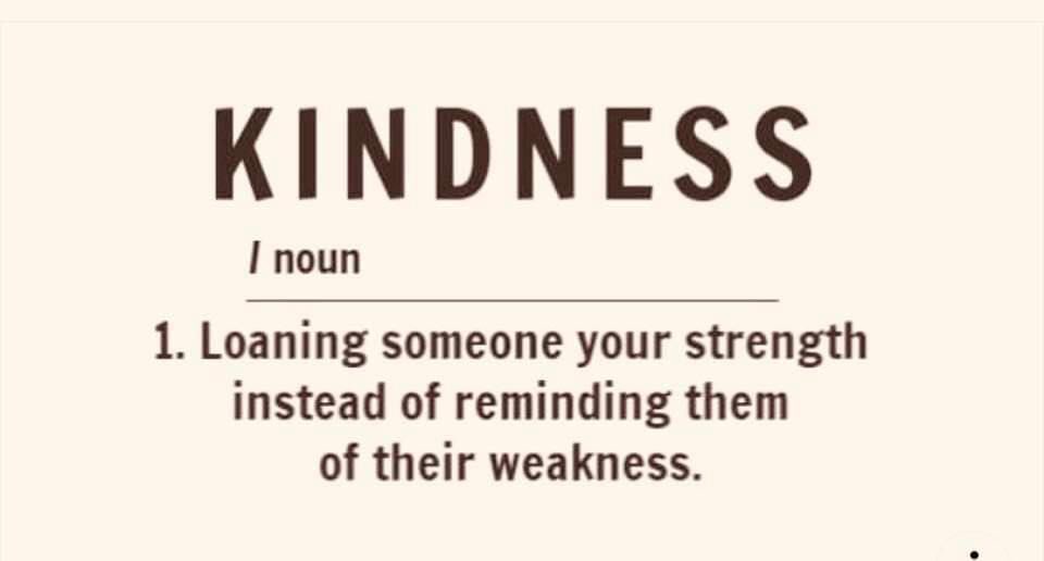 A warming perspective. Let’s be kind and lend strength.