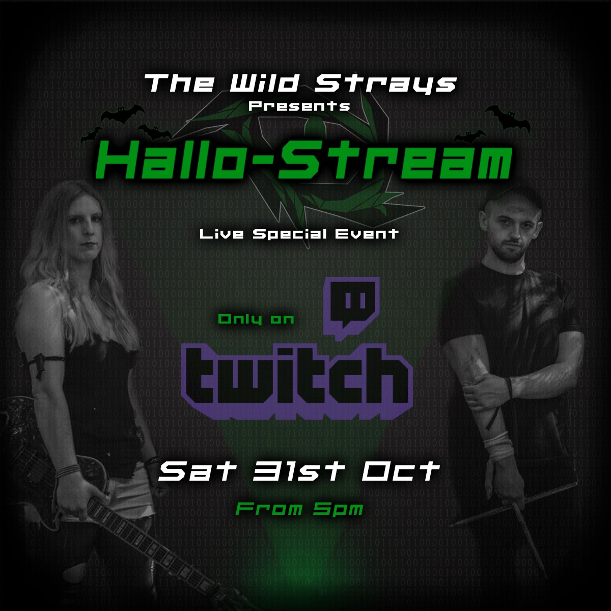 WildStrays's tweet image. ...been a while, hasn't it? 

The Wild Strays are (a)live again! 🧟‍♀️💀🧟

Join us this Saturday at 5pm UK time for a Halloween-themed Twitch stream! We might even debut a new song of ours... 

twitch.tv/greaterthanhate

#twitchstreamers #HalloweenAtHome