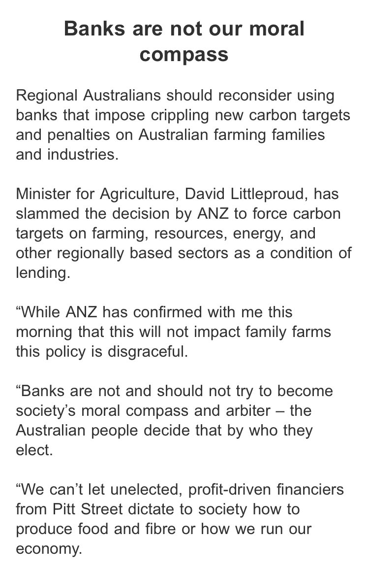 murpharoo's tweet photo. Can anybody explain why acting in accordance with science and heeding repeat warnings from the RBA and financial regulators about carbon risk is being a moral compass? Happy to wait ๐ https://t.co/u26s0TsOBn