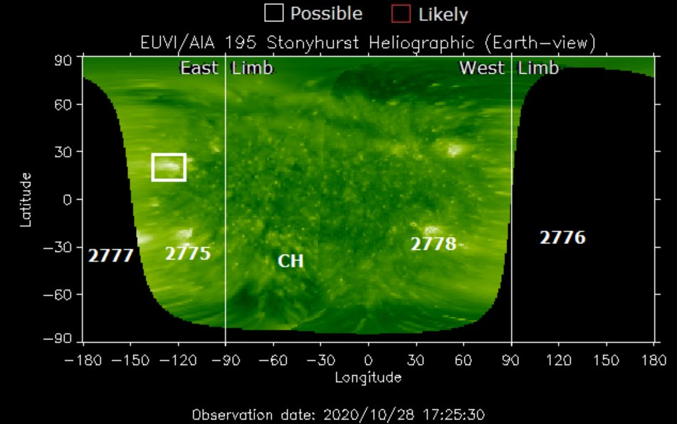 Vincent_Ledvina's tweet photo. Get ready, because solar cycle 25 is here and NOT messing around.
Two ARs formed this week and are the largest sunspots of cycle 25, launching flares and CMEs. Sun's farside shows two ARs and more regions spawning. F10.7 flux is now at 88 (highest since 2017). #terminator2020 https://t.co/yhe5k2MCAM