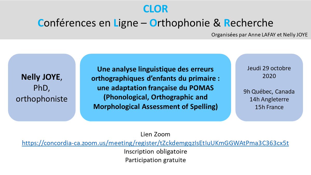NellyJoye's tweet photo. Excited to be starting off the #CLOR series tomorrow with Anne Lafay! (en Français!) Looking forward to some stimulating peer exchange on some of my Fr PhD data https://t.co/iKsyfkeSHf
