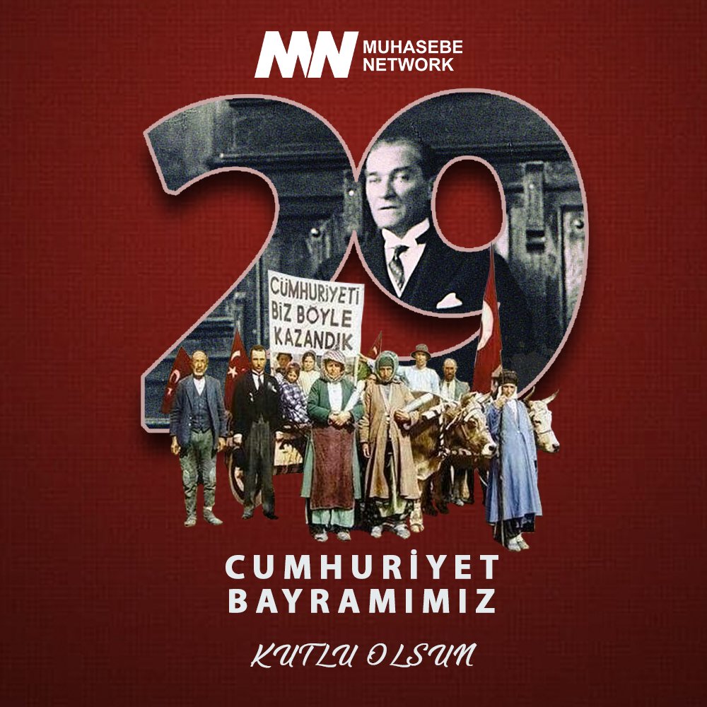Cumhuriyetimizin 97. Yılı Kutlu Olsun... 🇹🇷🇹🇷🇹🇷

#29EkimCumhiyetBayramı #29Ekim #Atatürk #MuhasebeNetwork