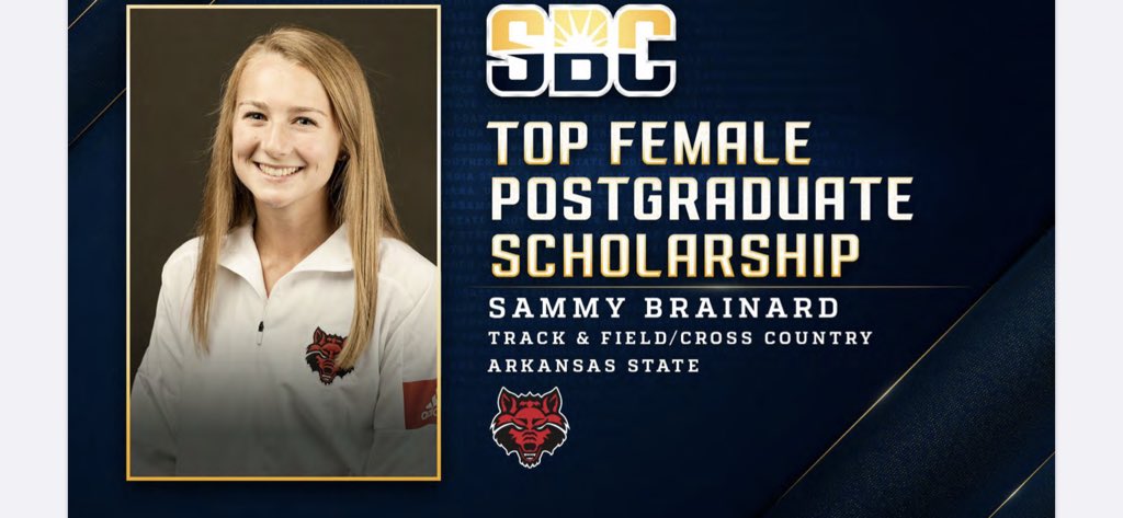 Congratulations to @Astateredwolves Sammy Brainard on being awarded the Top Female Postgraduate Scholarship #wolvesup