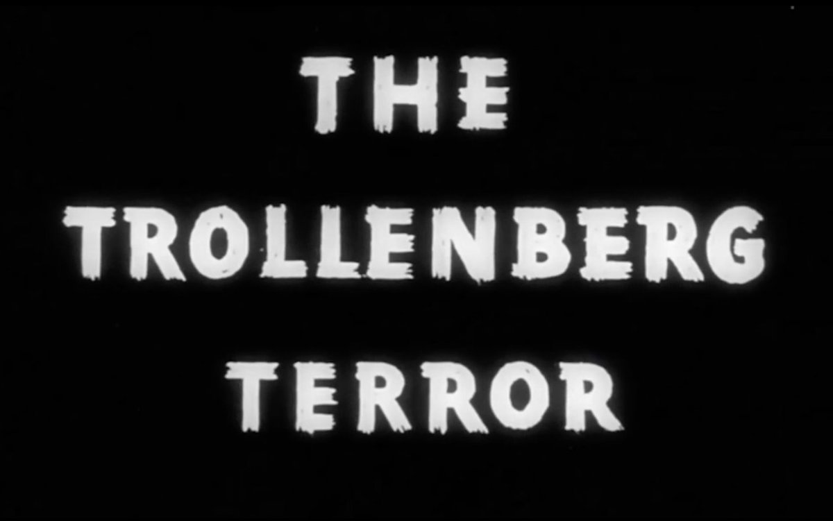 26/31 THE TROLLENBERG TERROR (1958)A mind-reader and her sister, a UN troubleshooter, and a journalist investigate mysterious accidents occurring near a resort on the Swiss mountains. Charming characters, radioactive mist, and a slithering creature. #31DaysOfHalloween
