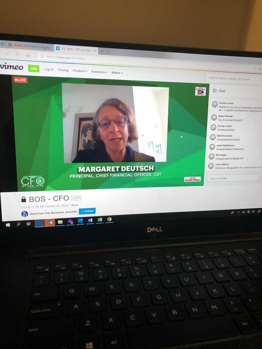 CBTarchitects's tweet photo. So proud to see CBT CFO Margaret Deutsch honored as @BosBizEvents 2020 CFO of the Year! #BBJCFO https://t.co/vEm4MX5loa