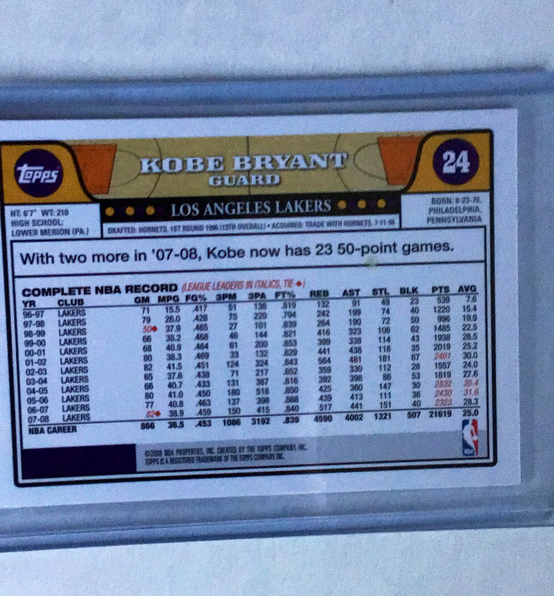 MMSPORTS31's tweet photo. Rare Topps 2008 Kobe Bryant Card Ft. King James!!! $150 Mint Condition🤟🏼 OBO @HobbyConnector @Hobby_Connect  @sports_sell https://t.co/4jDQHiKOnV