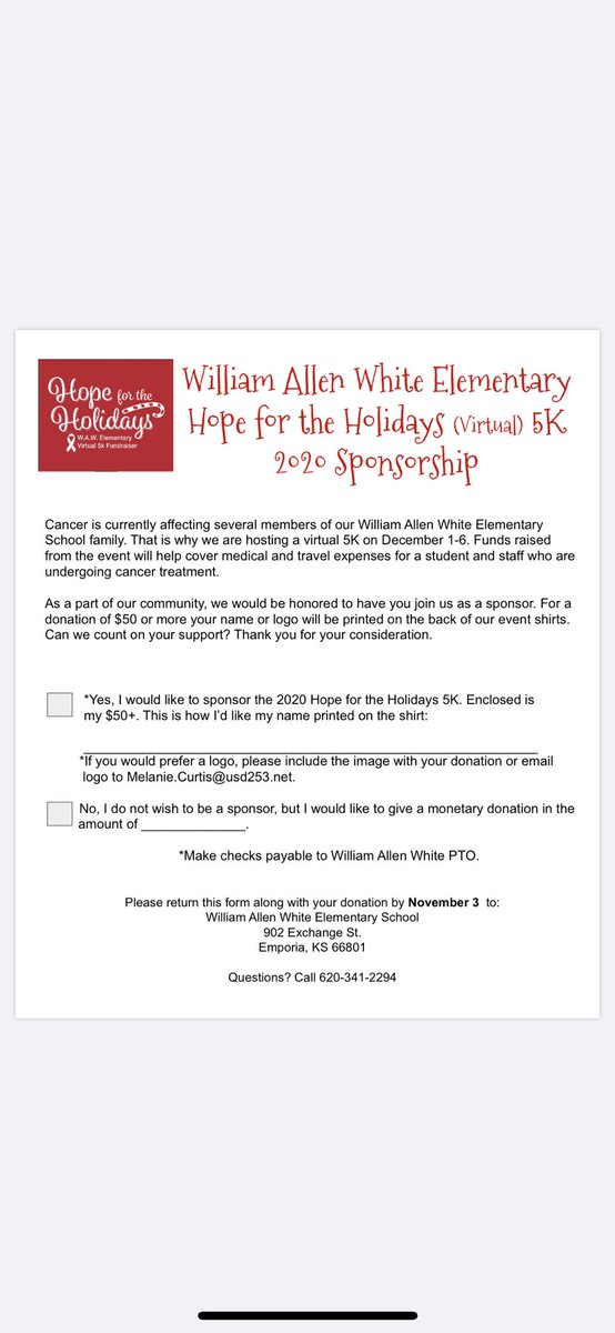 catdorc's tweet photo. Please consider sponsoring our Hope for the Holidays Virtual 5k! https://t.co/nVTkEGAZgG