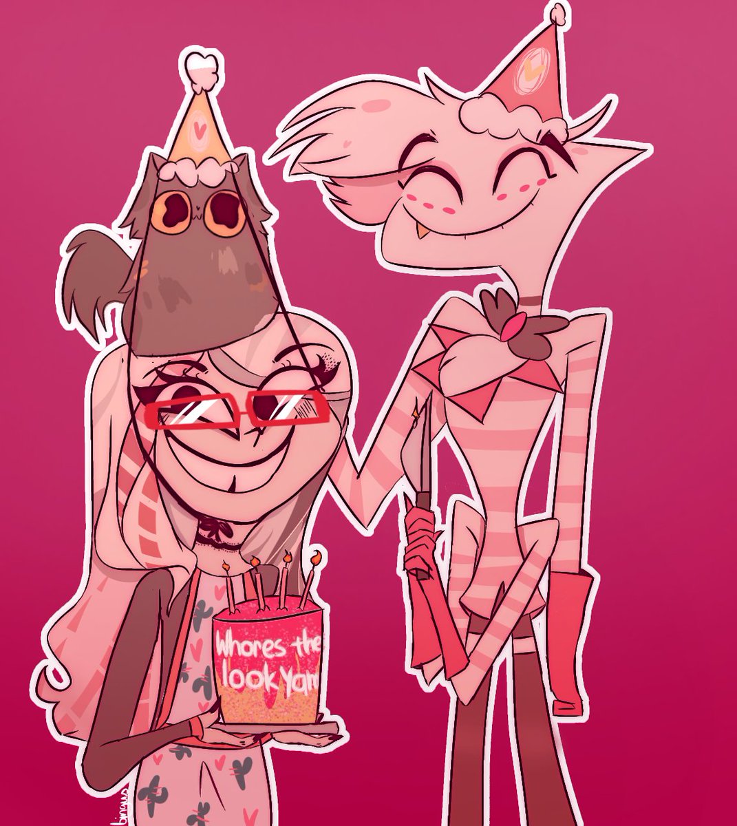 biggety__bingus's tweet photo. HAPPY #HAZBINHOTEL ANNIVERSARY. I cannot believe that it's been a year since the pilot. Also happy birthday @VivziePop your work is so inspiring to me and so many young artists out there. Have a good birthday🎉

#hazbinhotelanniversary #vivziepop #HappyBirthdayHazbinHotel https://t.co/Gx7ScFboi6