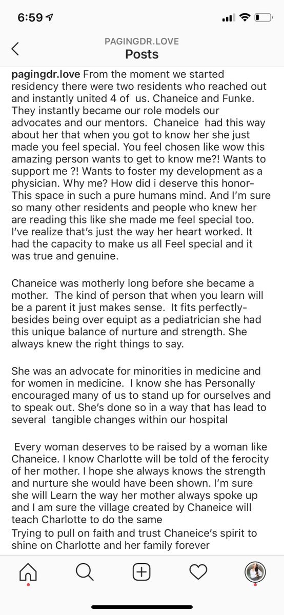 This weekend we learned inconceivable news about chief resident , Dr. #ChanieceWallace 
As a physician she dedicated her time and energy to supporting her patients and their families 
As a chief resident she extended that dedication to each and...Read More rb.gy/1jqowr