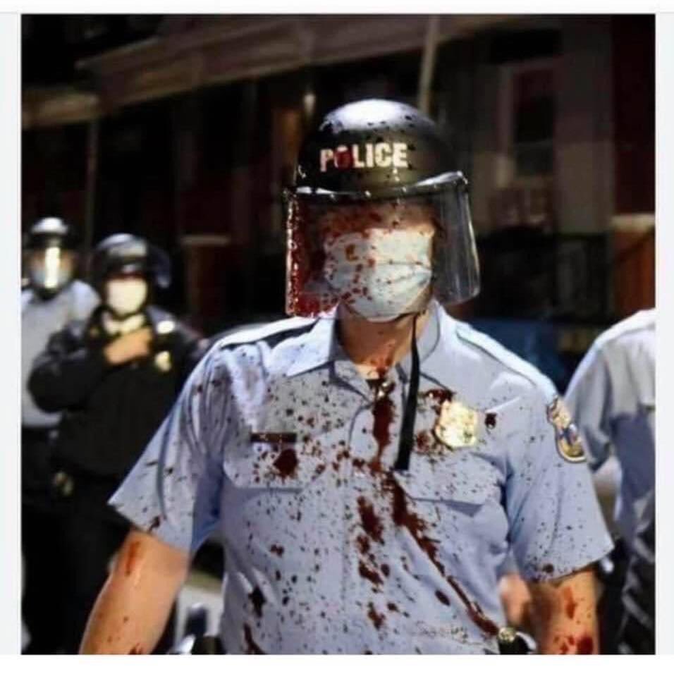 MikeNeilon's tweet image. Blood and other projectiles are being thrown ⁦@PhillyPolice⁩. These are not peaceful protesters. #EnoughisEnough. #BackTheBlue. ⁦@FOPLodge5⁩ ⁦@GLFOP⁩ ⁦@PA_FOP⁩ ⁦@john_mcnesby⁩.
Let’s hope and pray for a quiet night tonight. Stay safe.