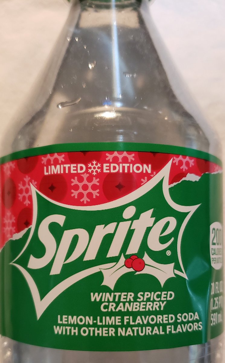 This is a PSA, so please consider yourself warned.  When purchasing a Sprite these days, stop what you're doing &amp; read the label! Trust me, this "winter spiced cranberry" flavor tastes like yucky cough syrup 🤮